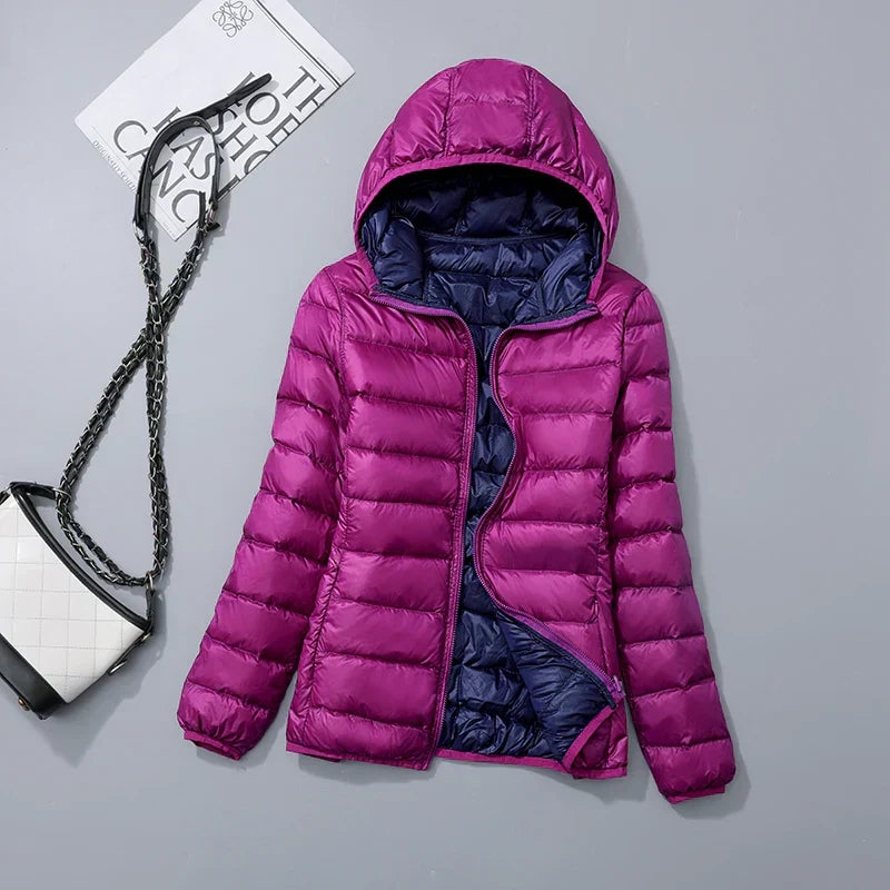 Women’s Lightweight Hooded Packable Puffer Jacket