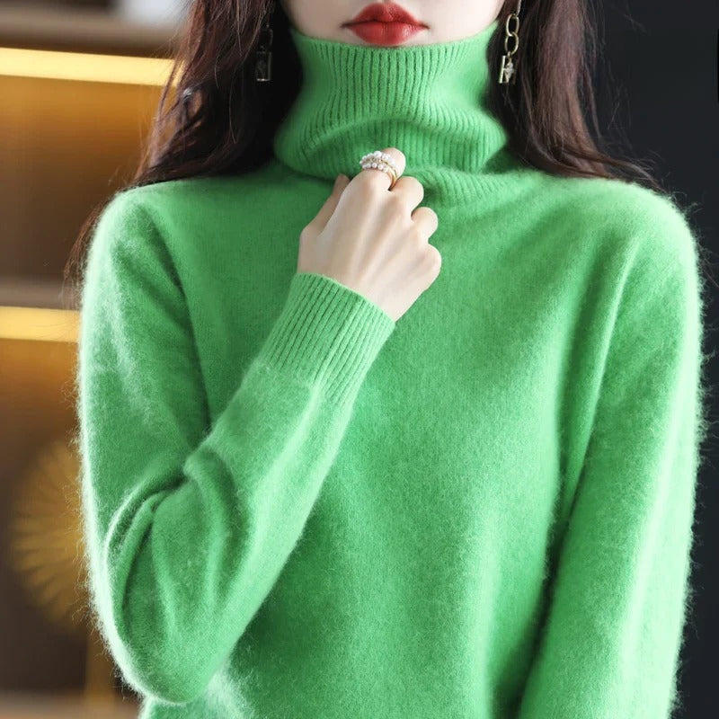 Elegant Soft Knit Turtleneck Sweater