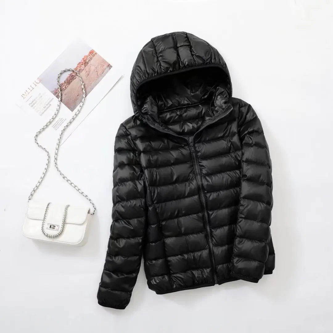 Women’s Lightweight Hooded Packable Puffer Jacket