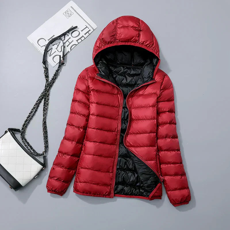 Women’s Lightweight Hooded Packable Puffer Jacket