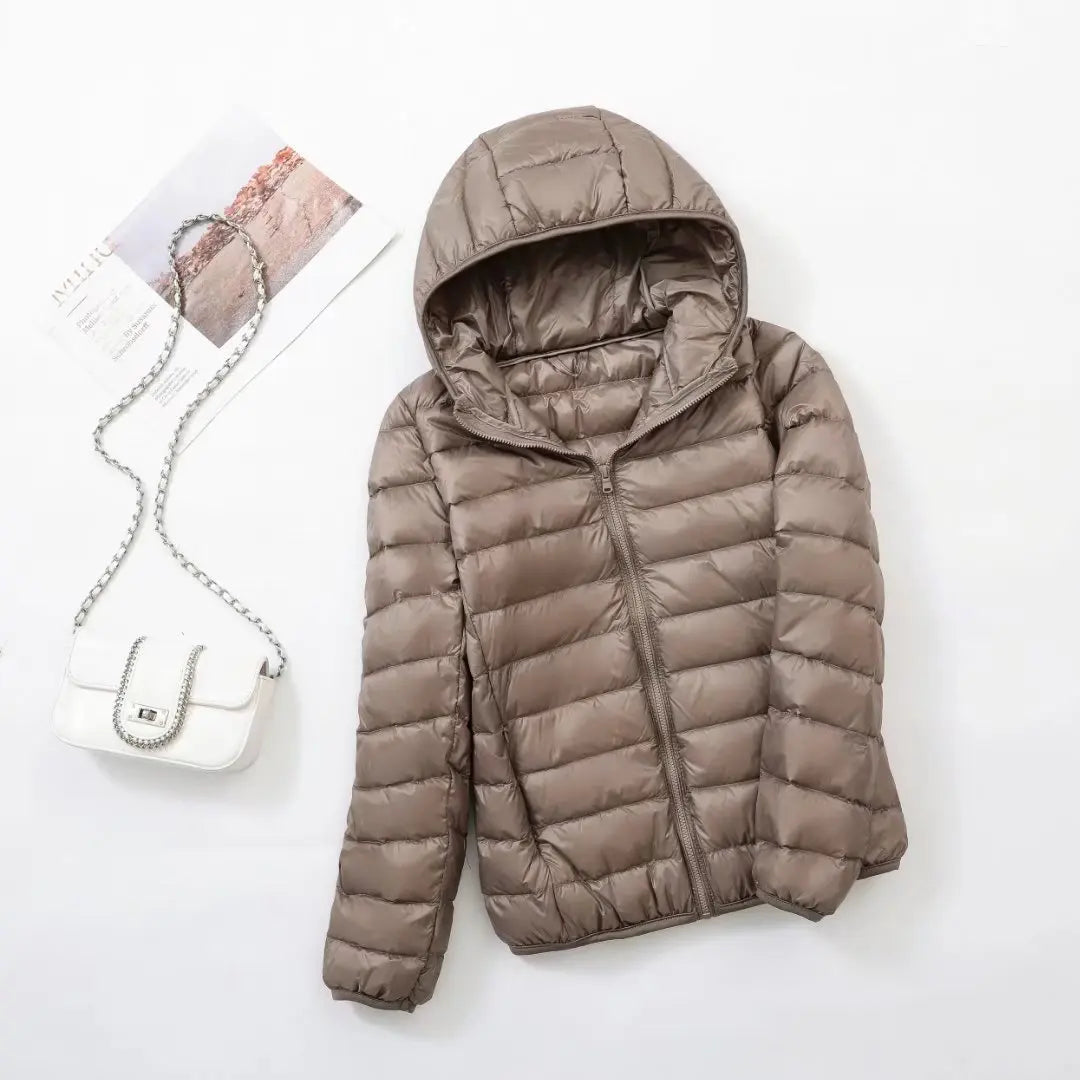 Women’s Lightweight Hooded Packable Puffer Jacket