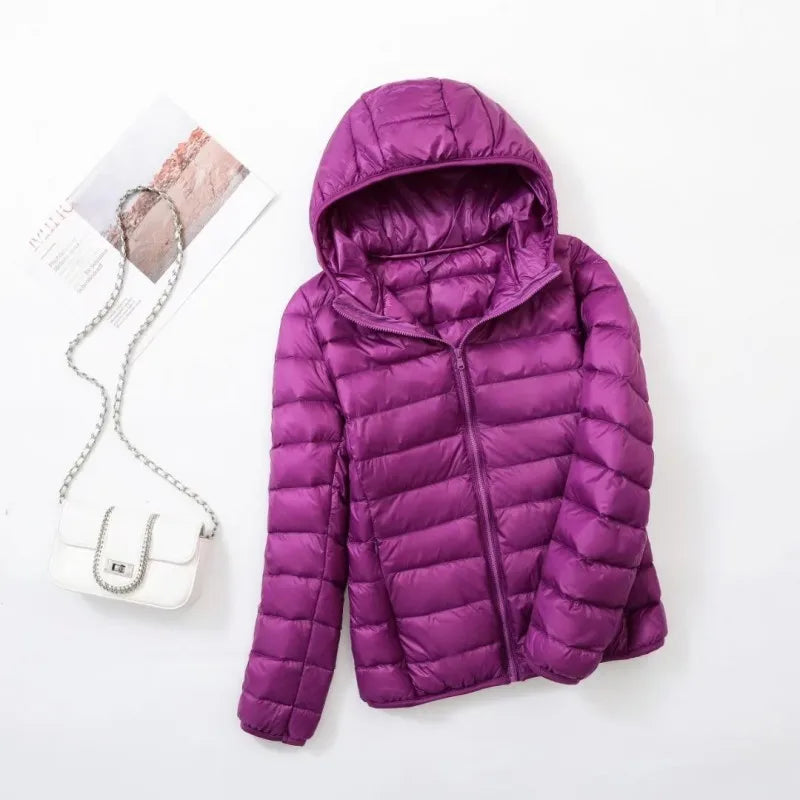 Women’s Lightweight Hooded Packable Puffer Jacket