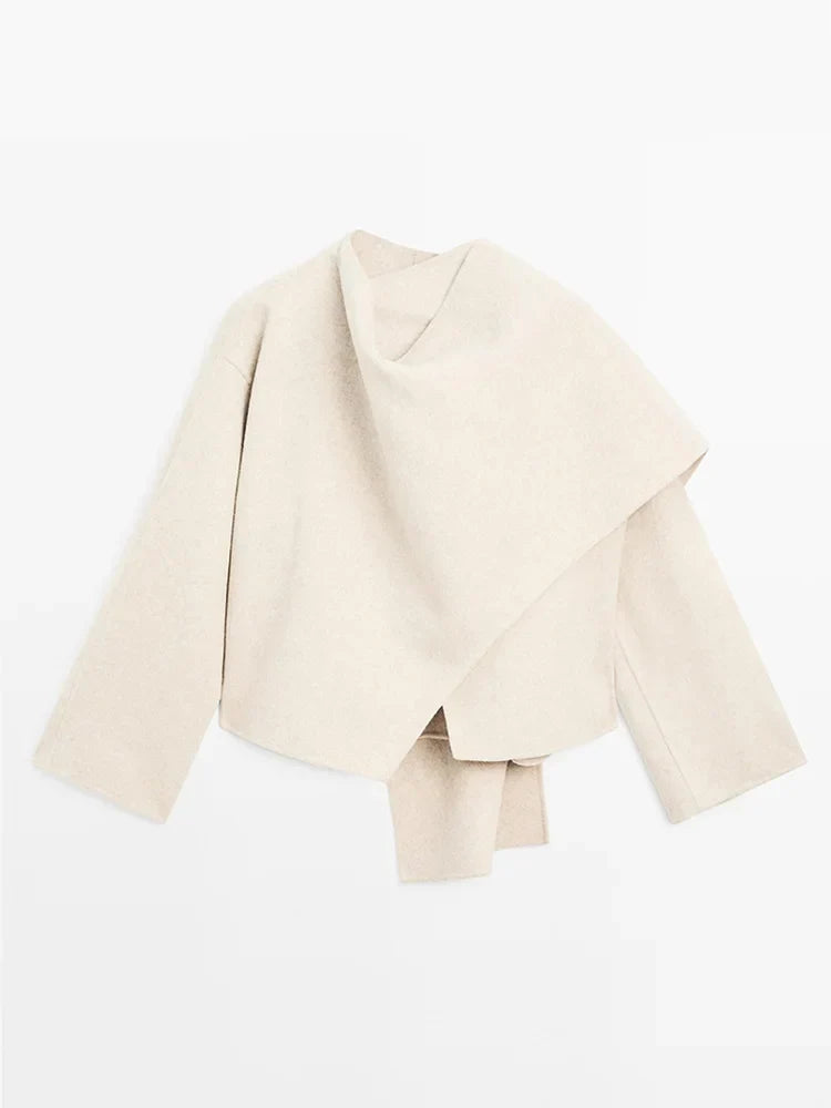 Minimalist High-Neck Soft Knit Sweater for Women