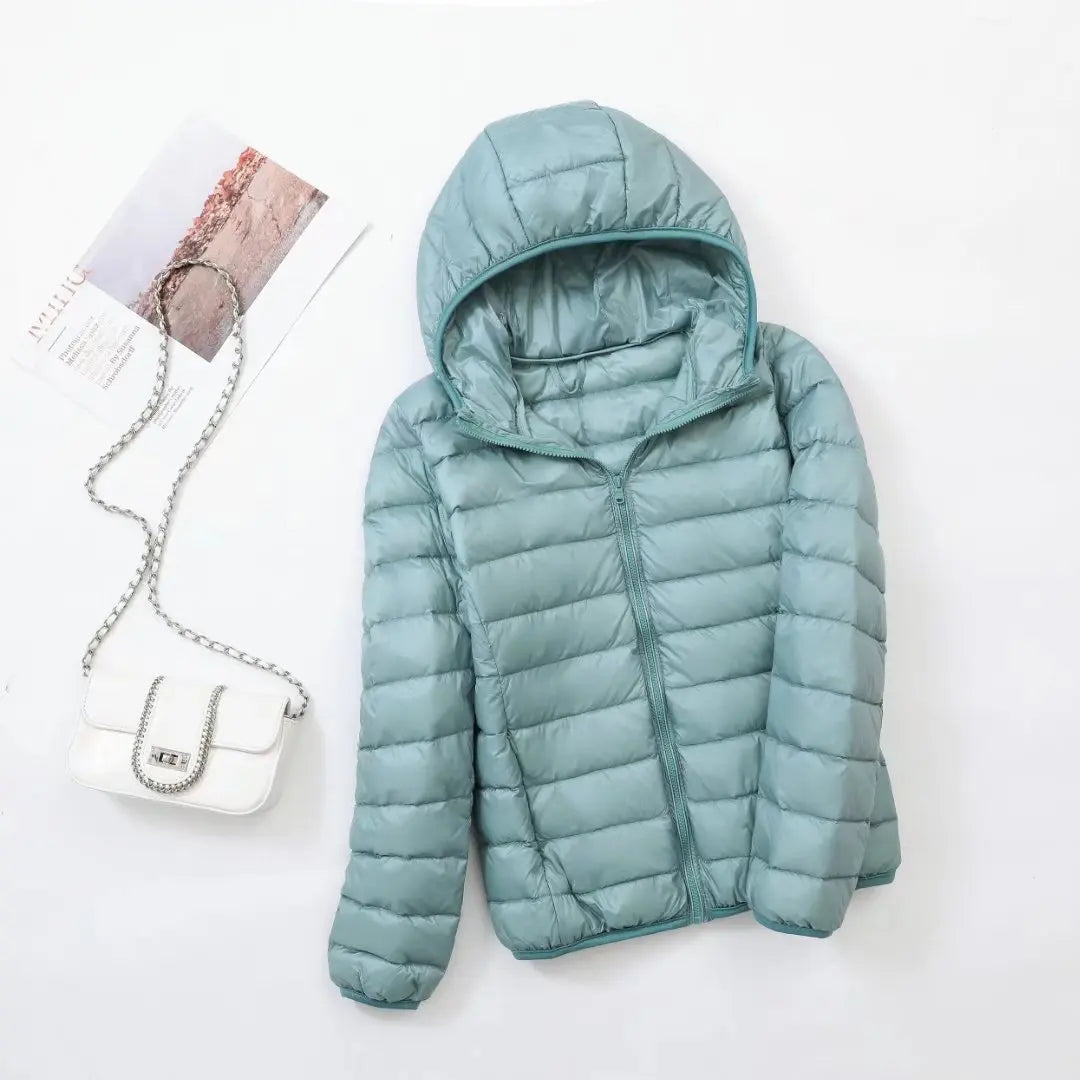 Women’s Lightweight Hooded Packable Puffer Jacket