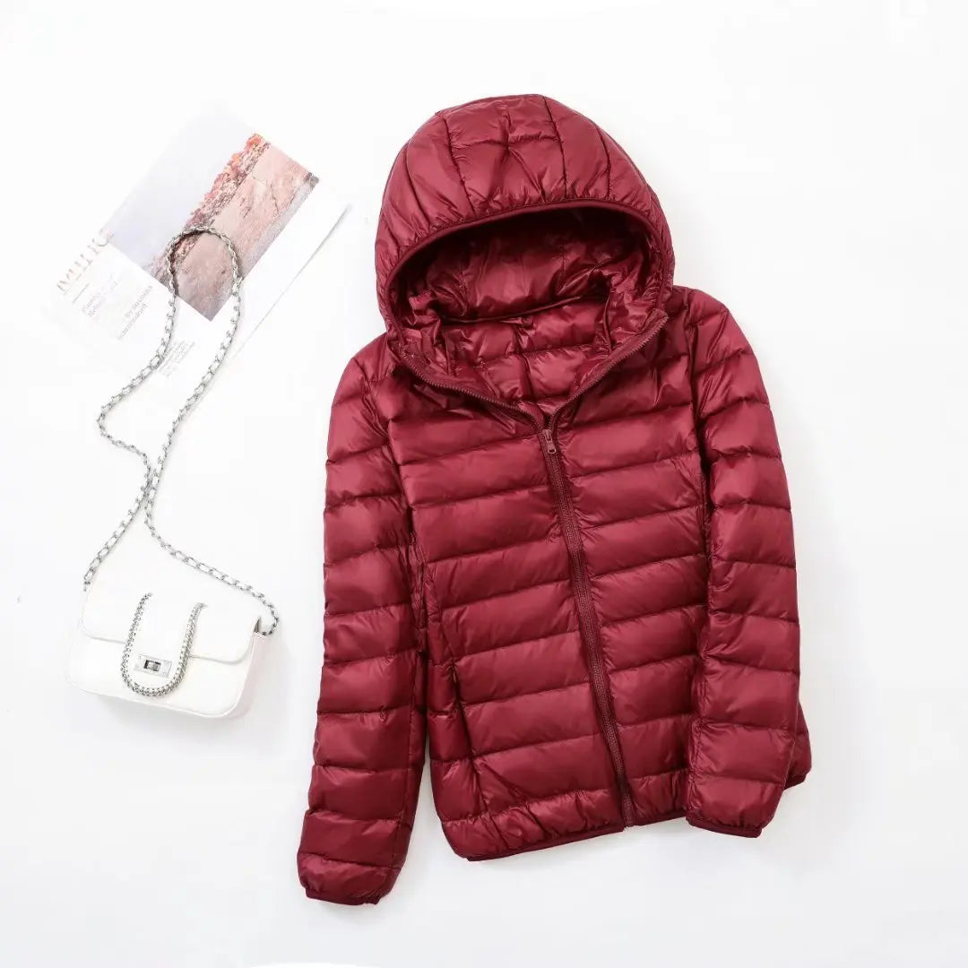 Women’s Lightweight Hooded Packable Puffer Jacket