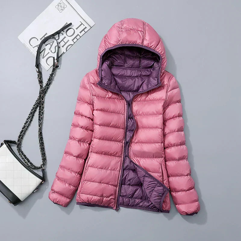 Women’s Lightweight Hooded Packable Puffer Jacket