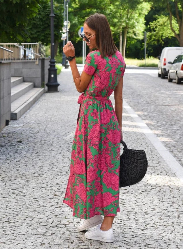 Sleeveless Floral Side Slit Maxi Dress for Effortless Summer Style