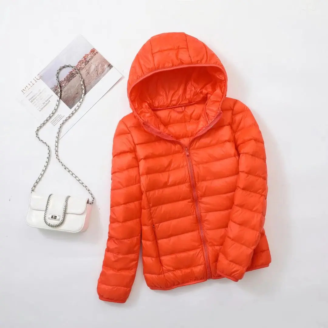 Women’s Lightweight Hooded Packable Puffer Jacket