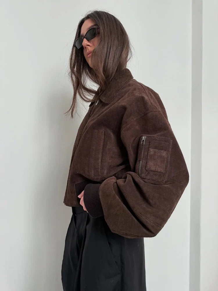 Cropped Balloon Sleeve Jacket for Modern Statement Style