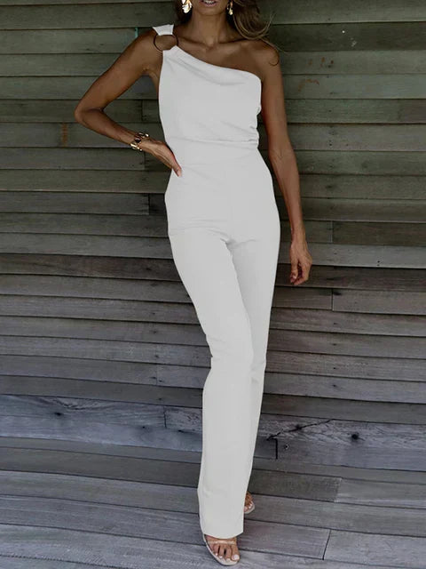 One-Shoulder Slim-Fit Elegant Women’s Jumpsuit