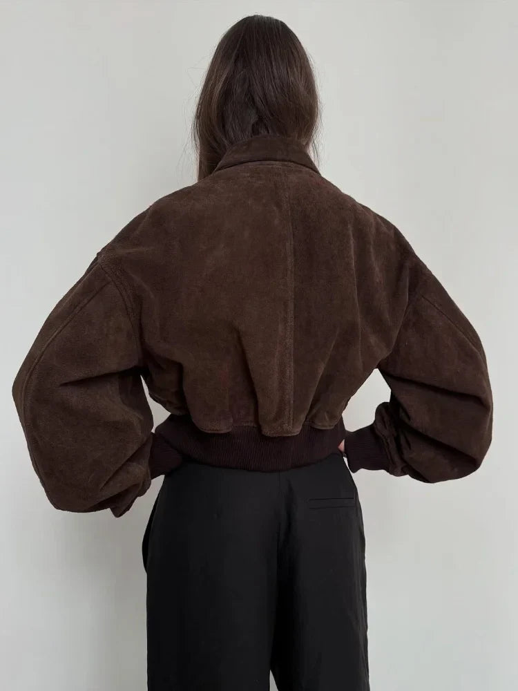 Cropped Balloon Sleeve Jacket for Modern Statement Style