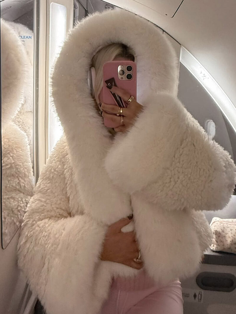 Women’s Oversized Faux Fur Hooded Coat