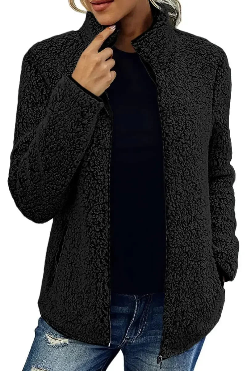 Soft Zip Front Fleece Jacket for Cozy Everyday Comfort