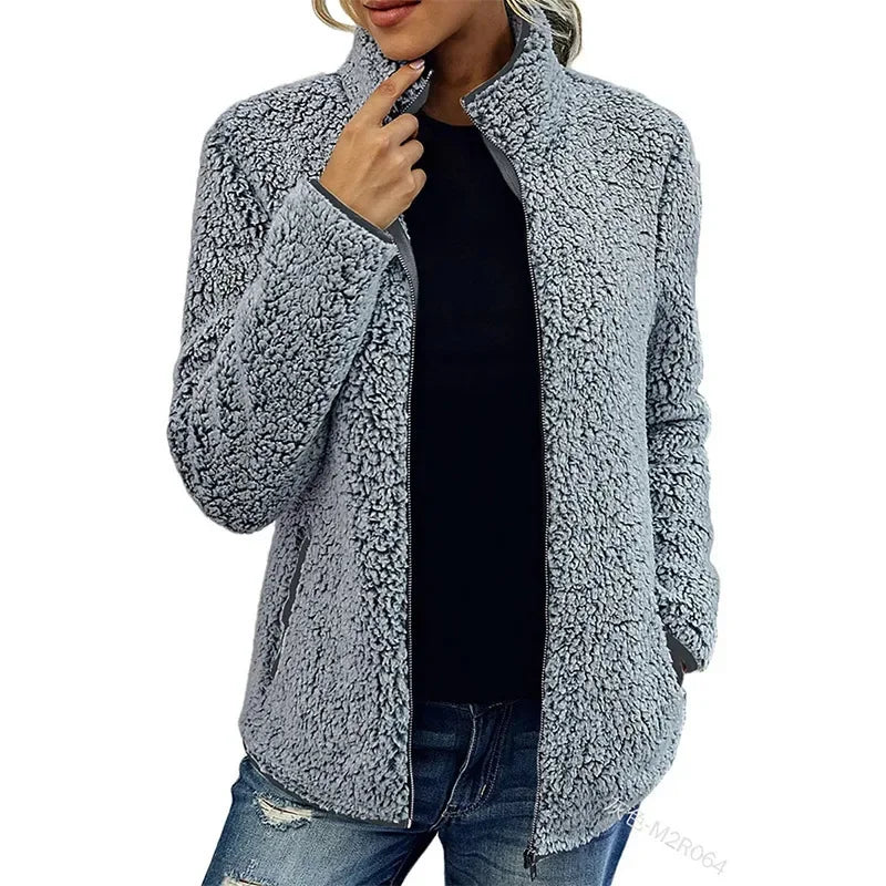 Soft Zip Front Fleece Jacket for Cozy Everyday Comfort