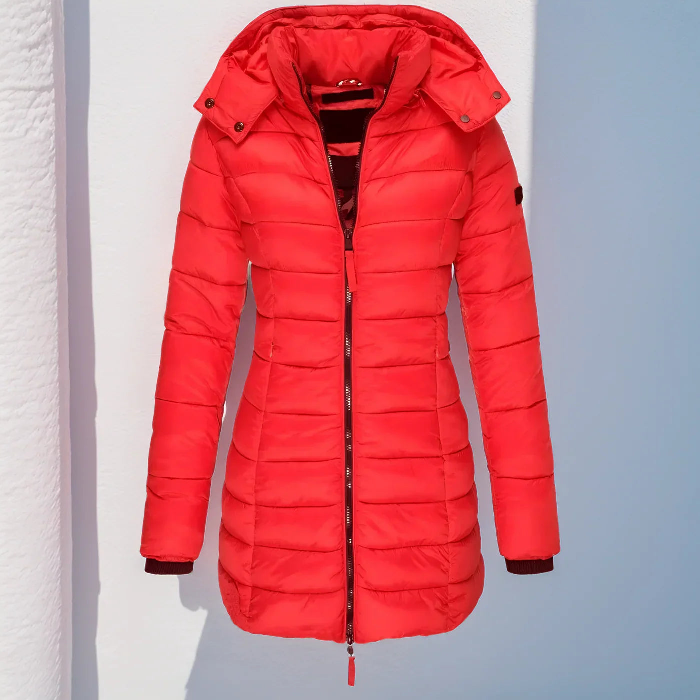 Women’s Long Hooded Puffer Coat – Ultra-Warm Lightweight Winter Jacket