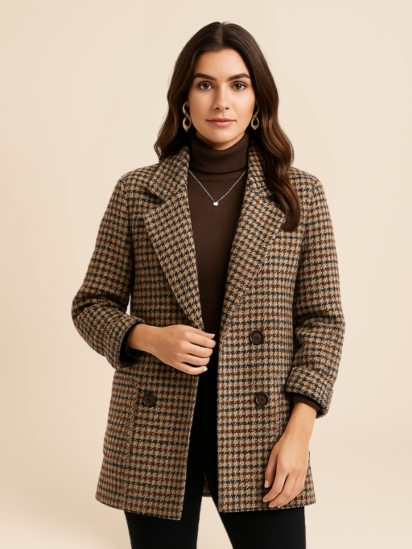 Women’s Classic Plaid Blazer Coat