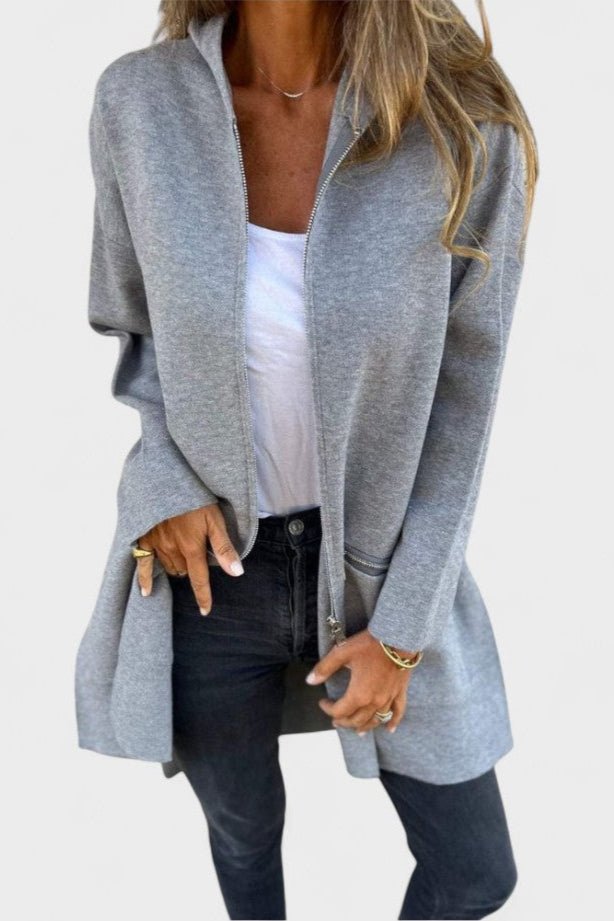 Open Front Casual Knit Blazer Jacket