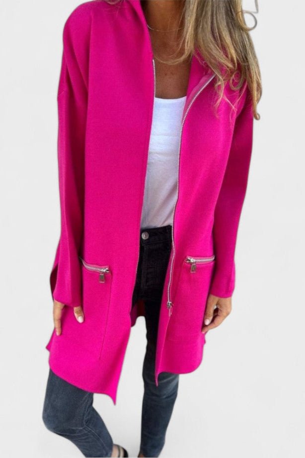 Open Front Casual Knit Blazer Jacket