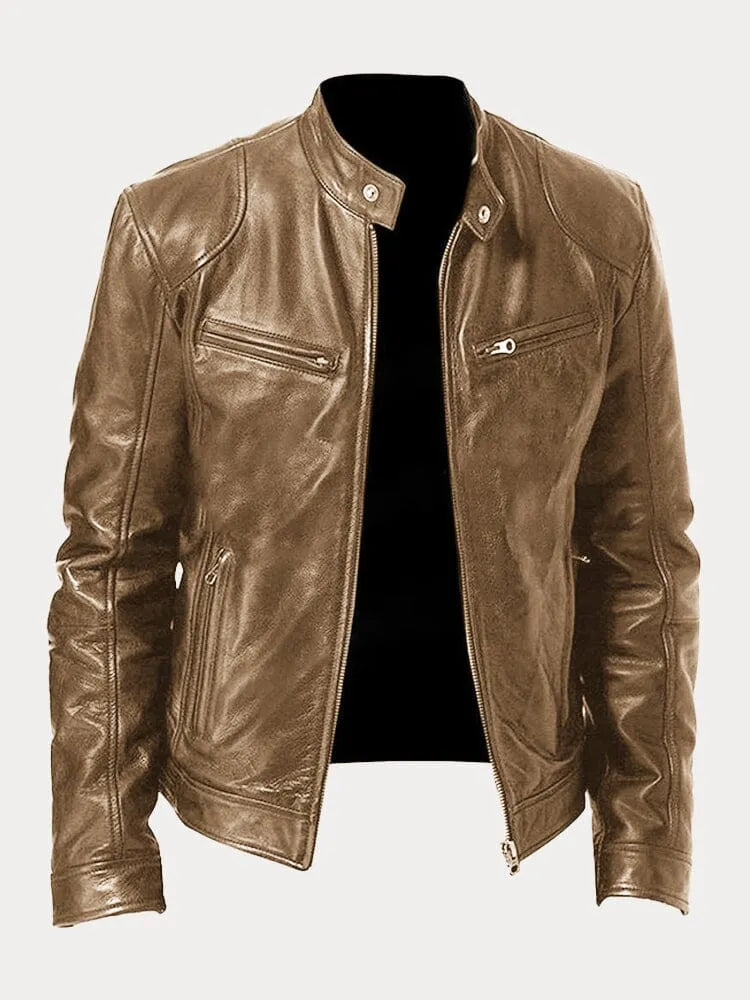 Classic Faux Leather Biker Jacket for Timeless Everyday Style
