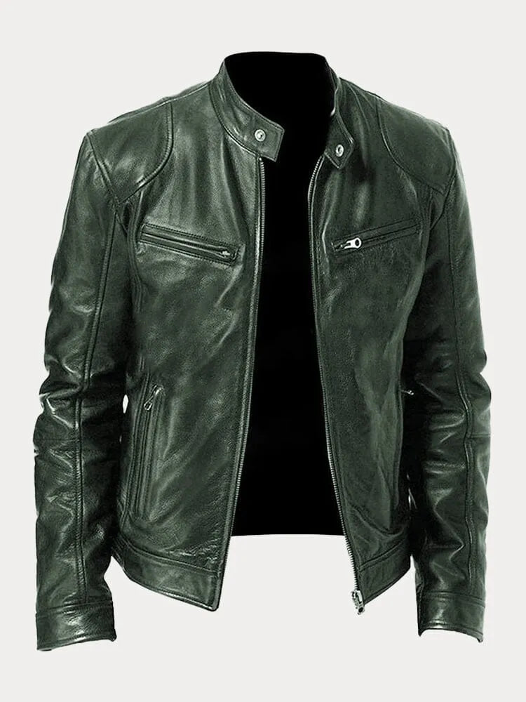 Classic Faux Leather Biker Jacket for Timeless Everyday Style