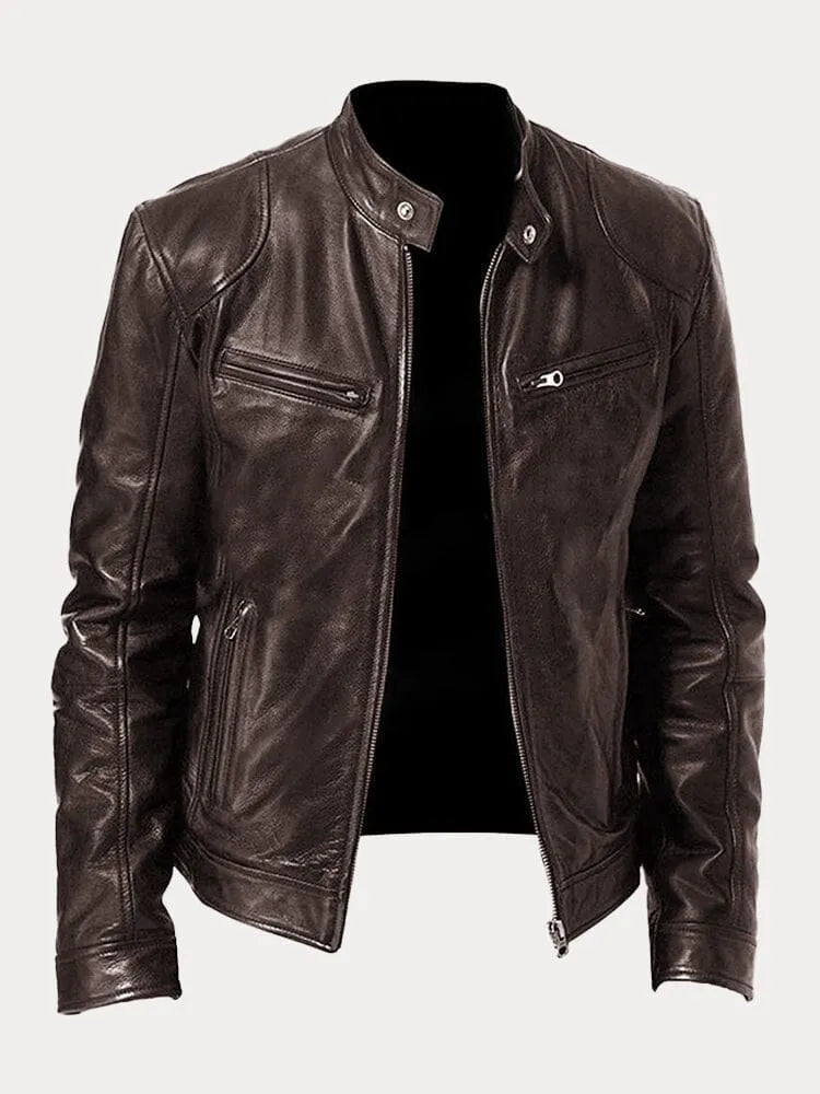 Classic Faux Leather Biker Jacket for Timeless Everyday Style