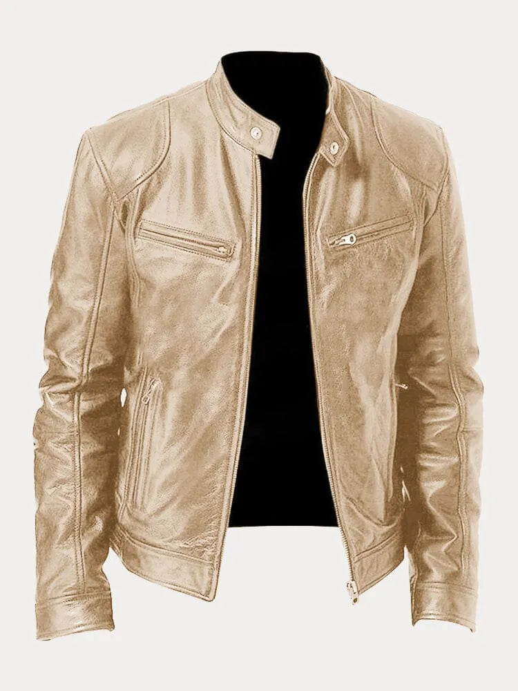 Classic Faux Leather Biker Jacket for Timeless Everyday Style