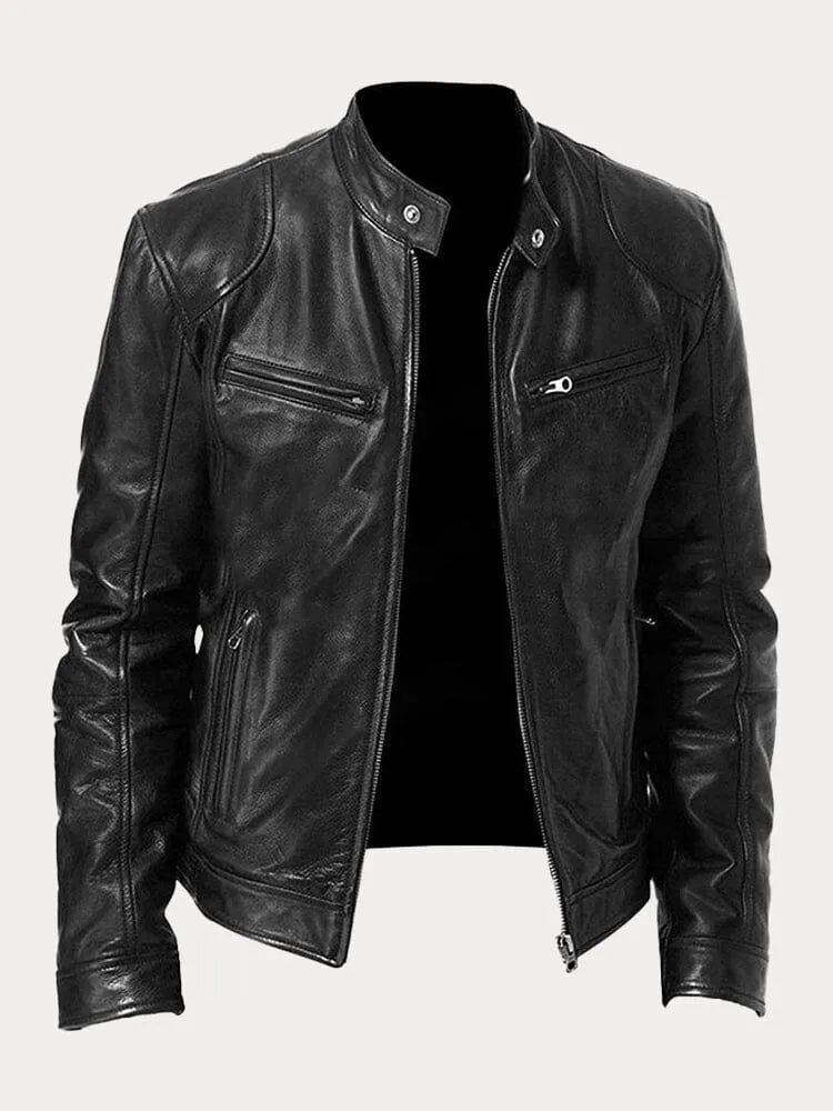 Classic Faux Leather Biker Jacket for Timeless Everyday Style