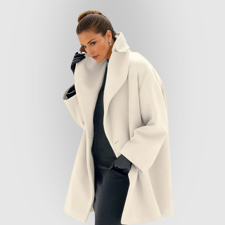 Oversized Lapel Wool-Blend Winter Coat