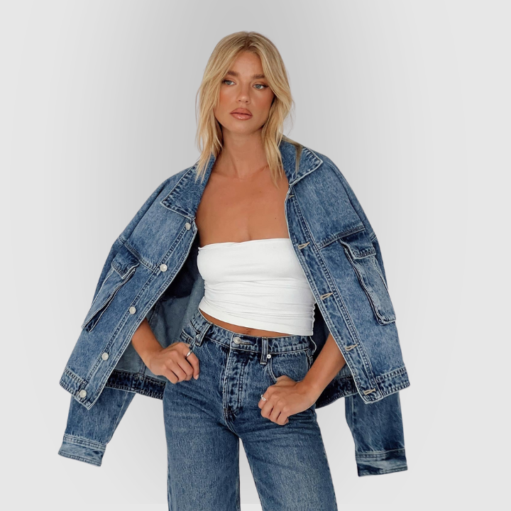 Oversized Vintage Wash Denim Jacket