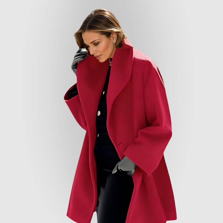 Oversized Lapel Wool-Blend Winter Coat