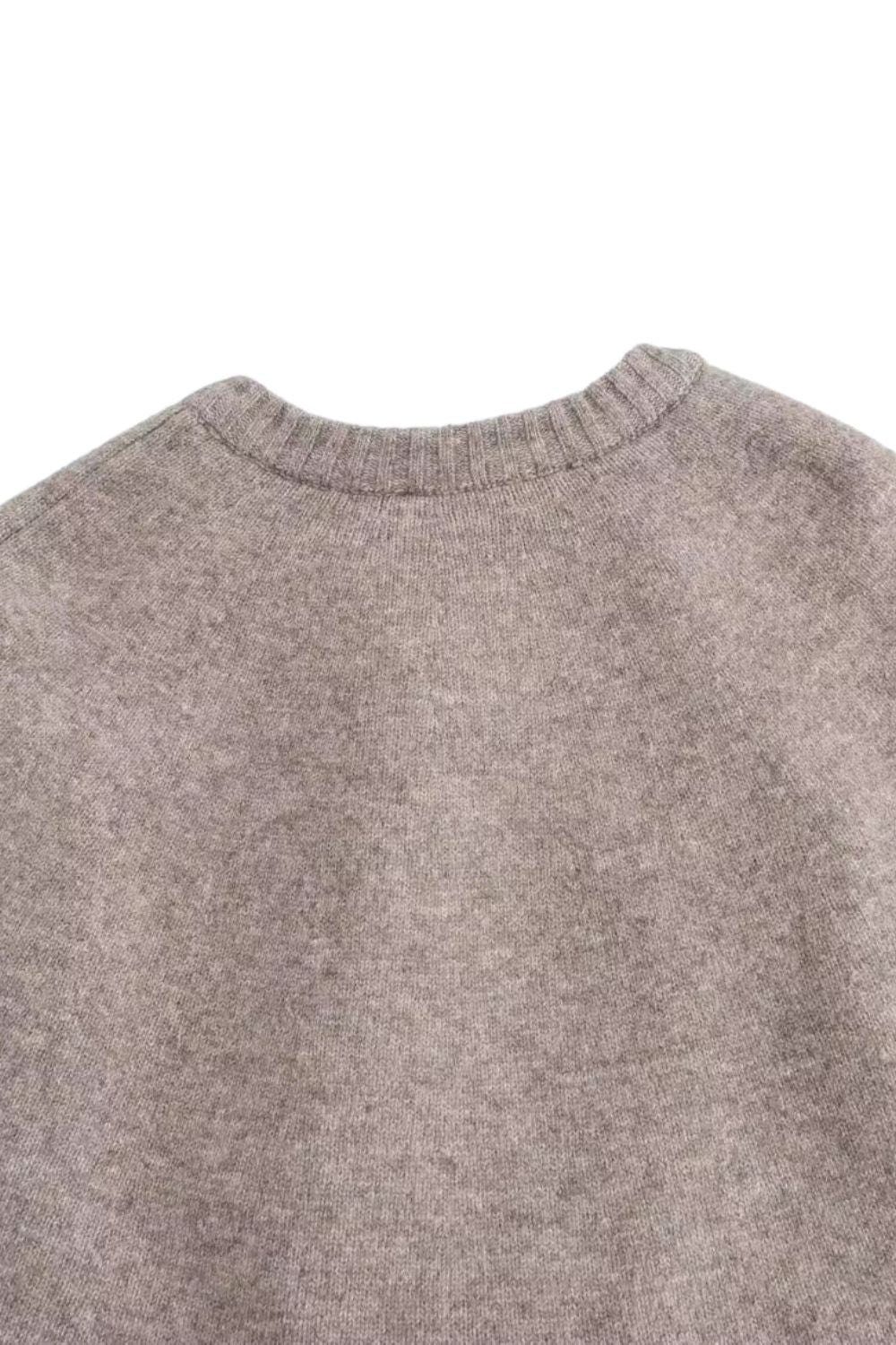 Button-Front Knit Cape Sweater
