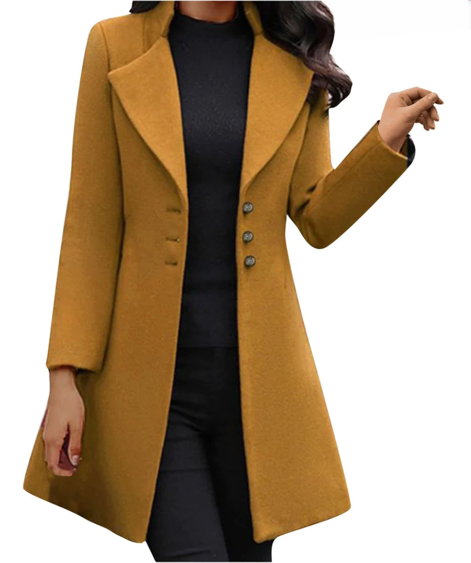 Tailored Longline Wool Blend Coat