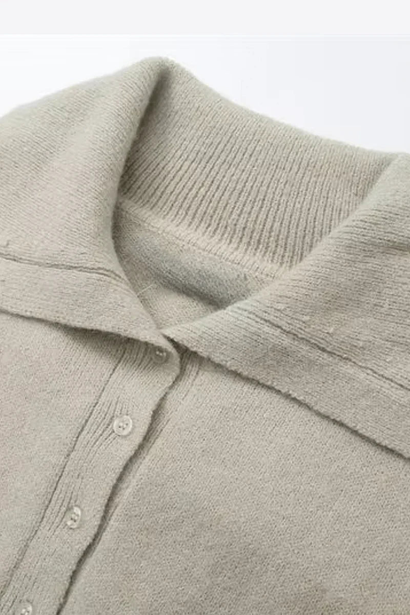 Half Zip Collar Knit Sweater – Soft Casual Pullover for Everyday Comfort