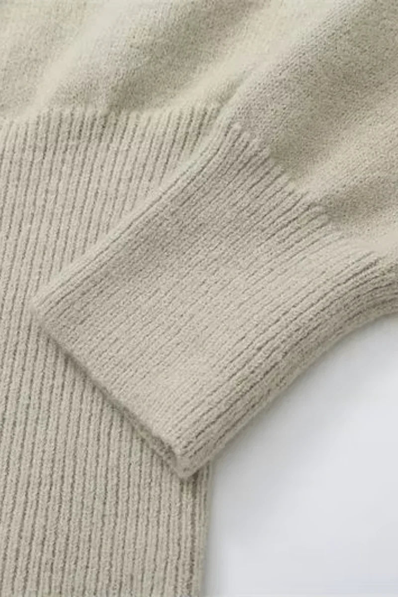 Half Zip Collar Knit Sweater – Soft Casual Pullover for Everyday Comfort