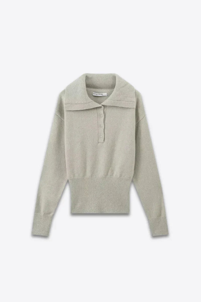 Half Zip Collar Knit Sweater – Soft Casual Pullover for Everyday Comfort
