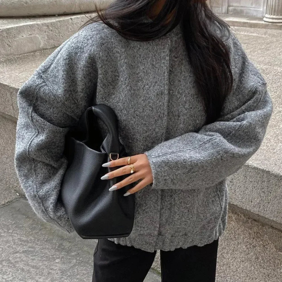 Oversized Teddy Fleece Jacket for Women