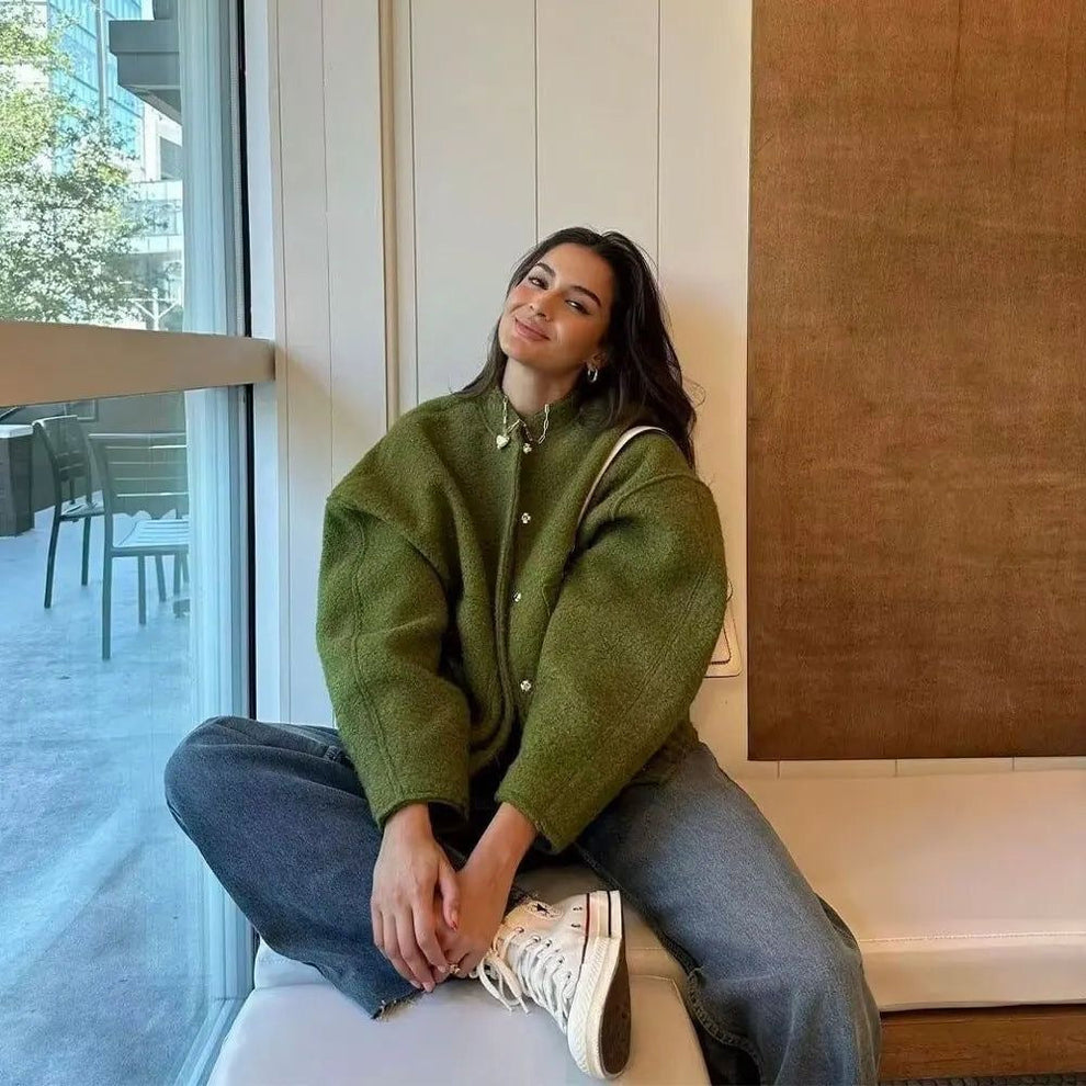 Oversized Teddy Fleece Jacket for Women