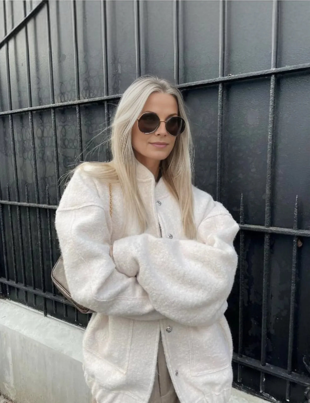 Oversized Teddy Fleece Jacket for Women