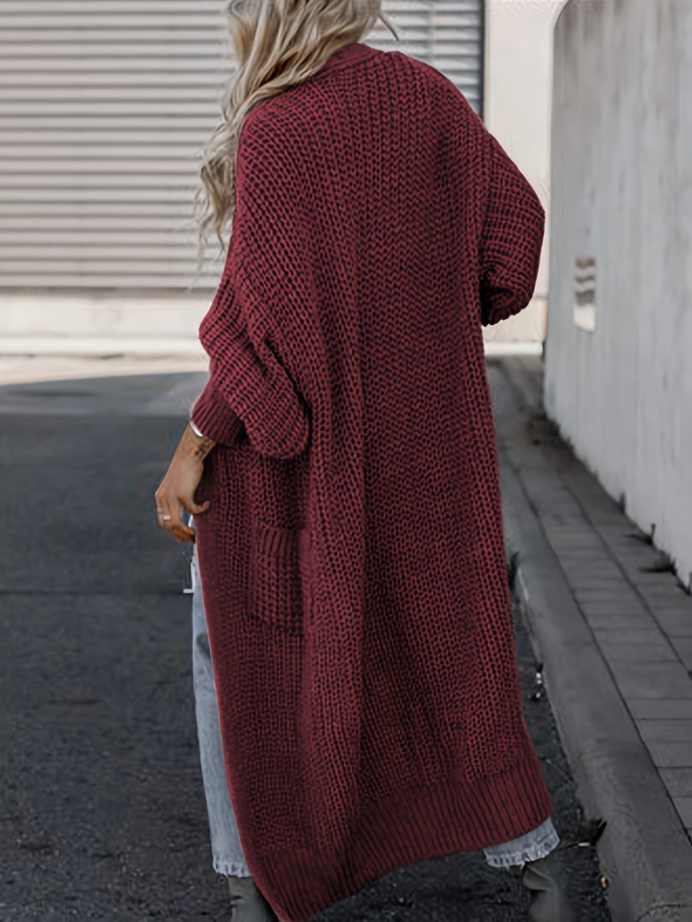 Chunky Knit Longline Open-Front Cardigan