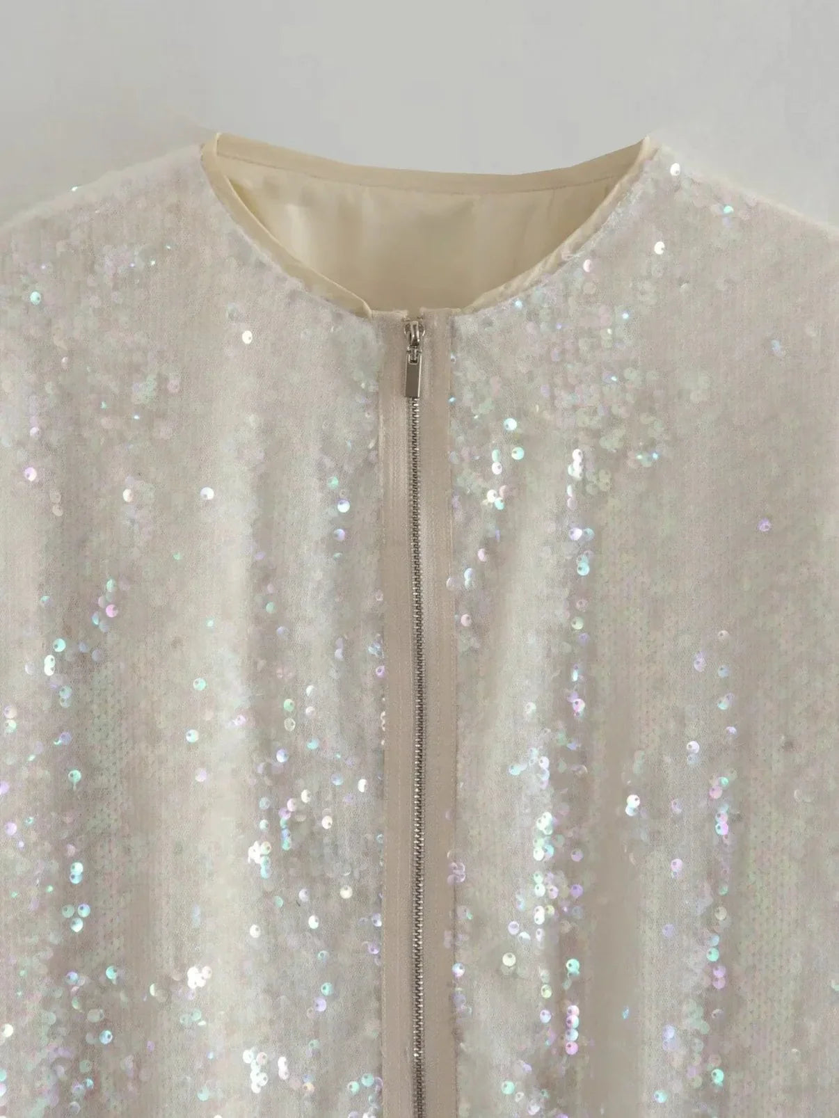 Sequin Embellished Bomber Jacket for Women