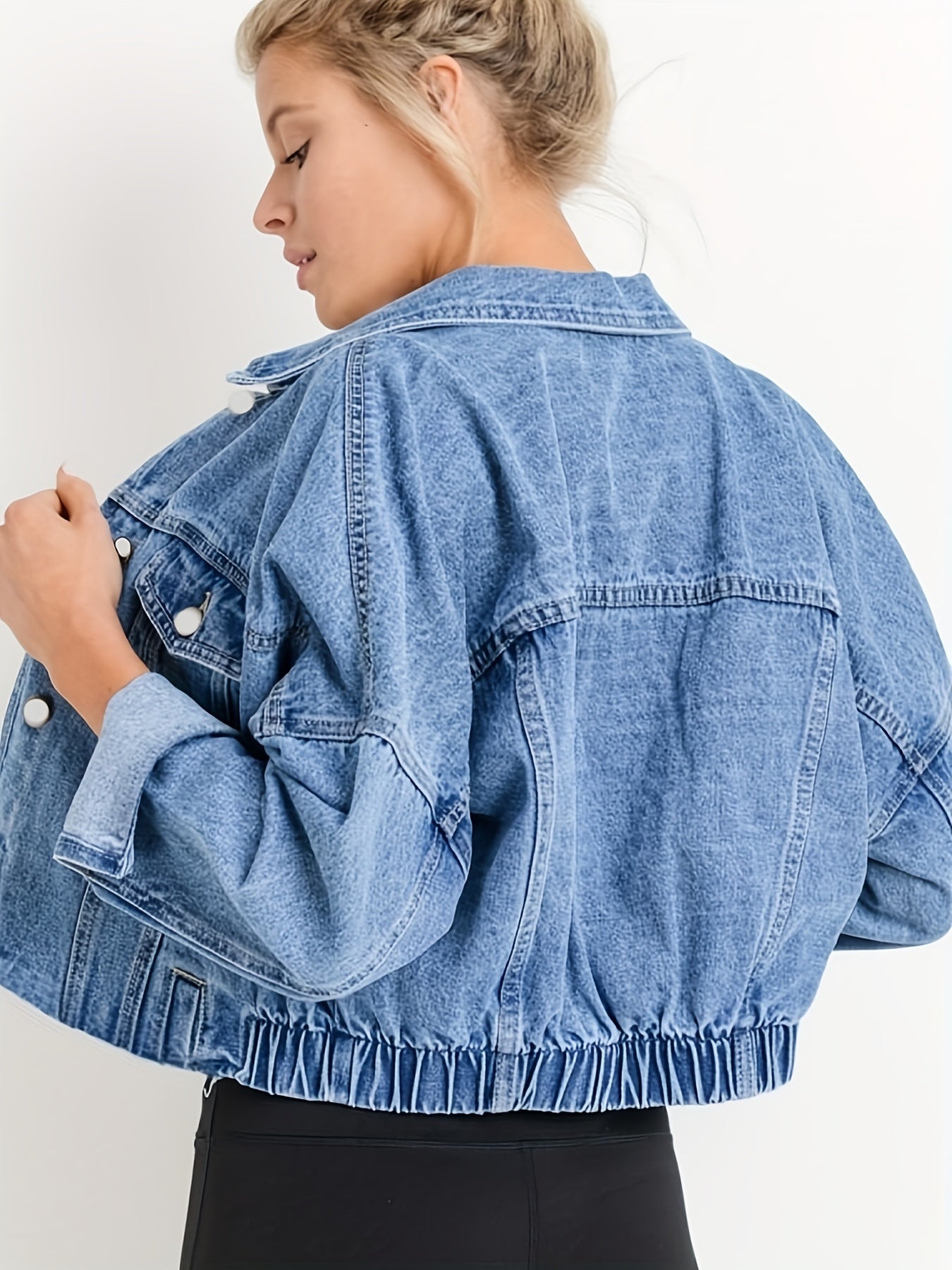 Women’s Cropped Oversized Denim Jacket