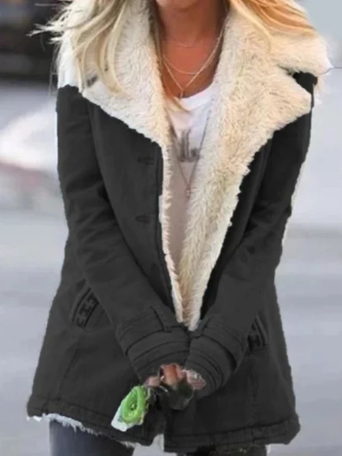 Faux Shearling Lined Zip Jacket for Cozy Everyday Style
