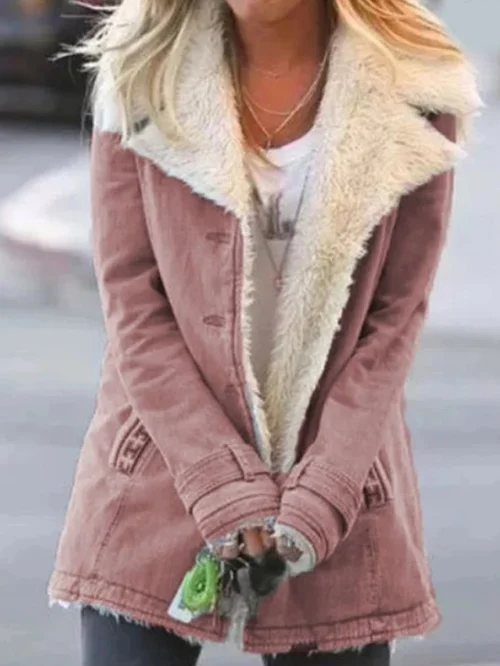 Faux Shearling Lined Zip Jacket for Cozy Everyday Style