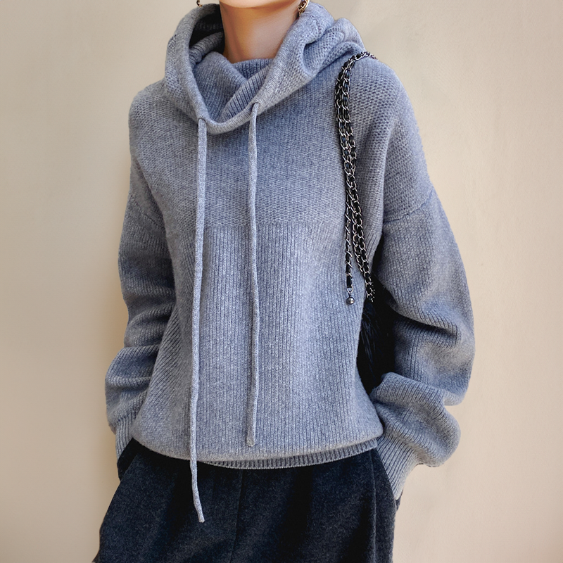 Cozy Oversized Knit Hooded Sweater