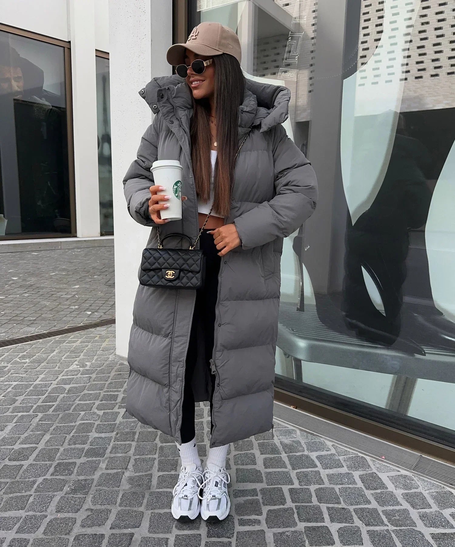 Long Hooded Puffer Coat for Cozy Winter Everyday Wear