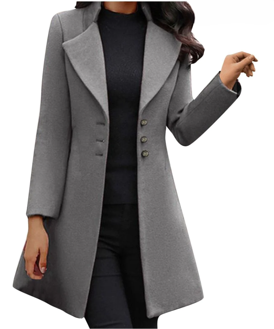 Tailored Longline Wool Blend Coat