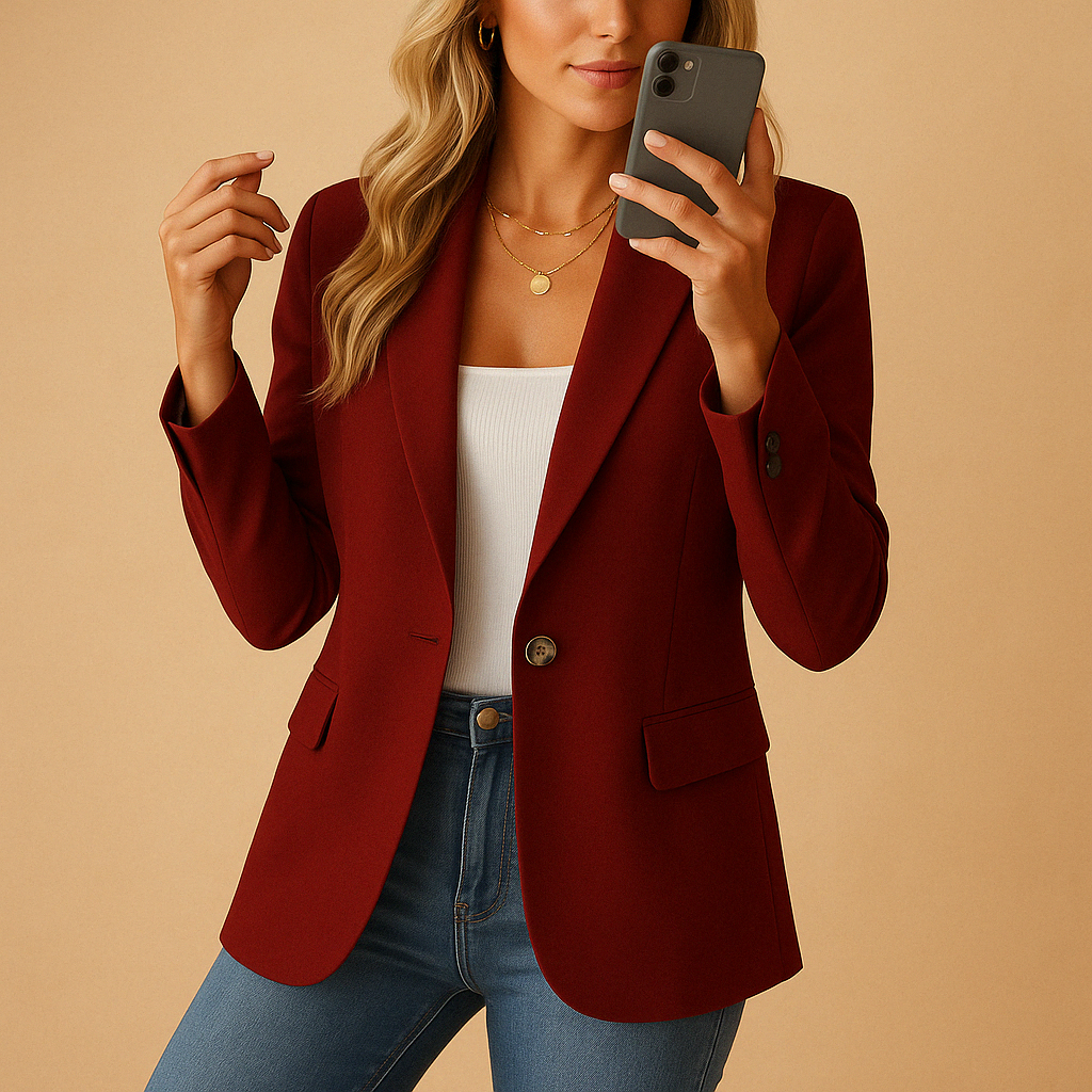 Women’s Classic Tailored Single-Button Blazer