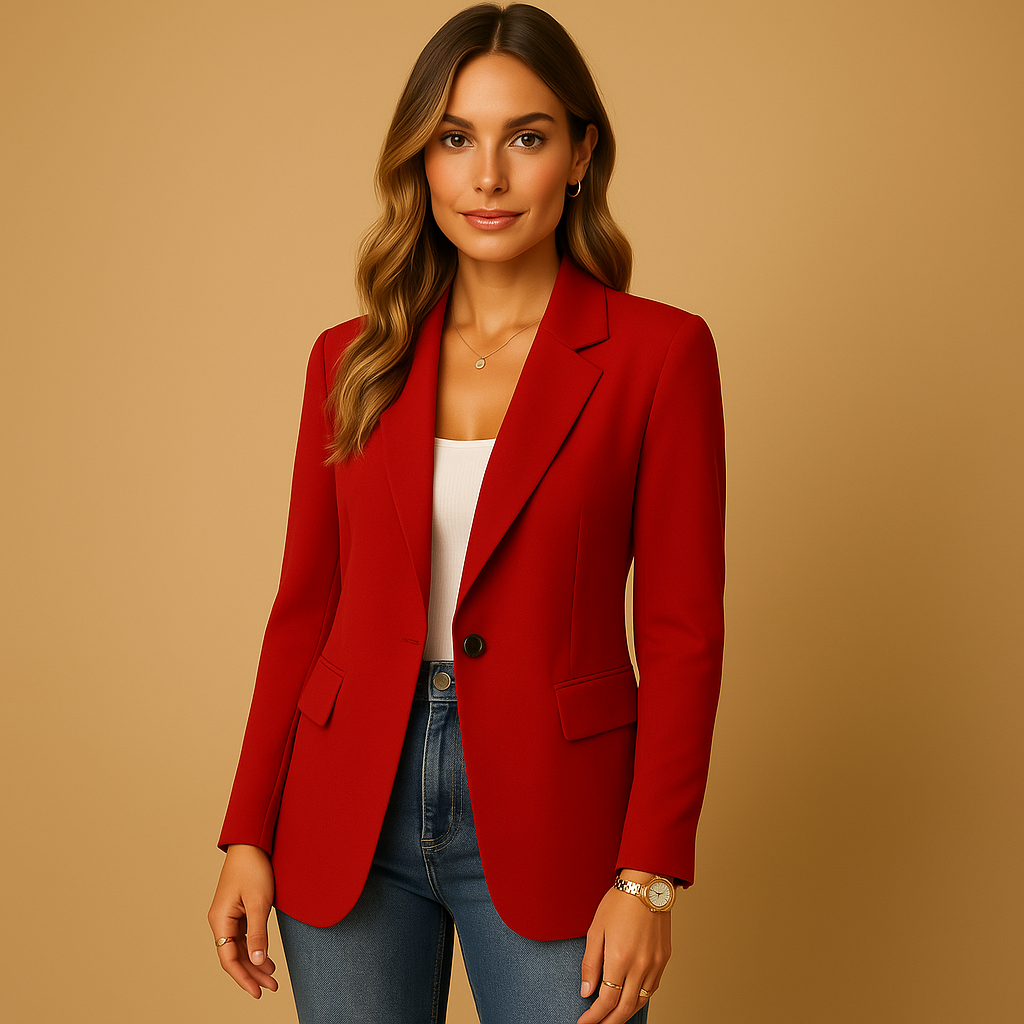 Women’s Classic Tailored Single-Button Blazer