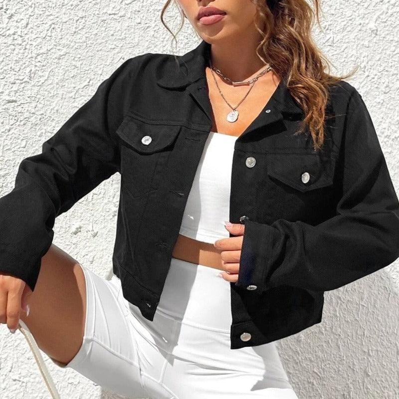 Cropped Denim Jacket for Women
