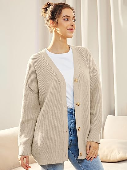 Chunky Knit Button-Front Cozy Cardigan